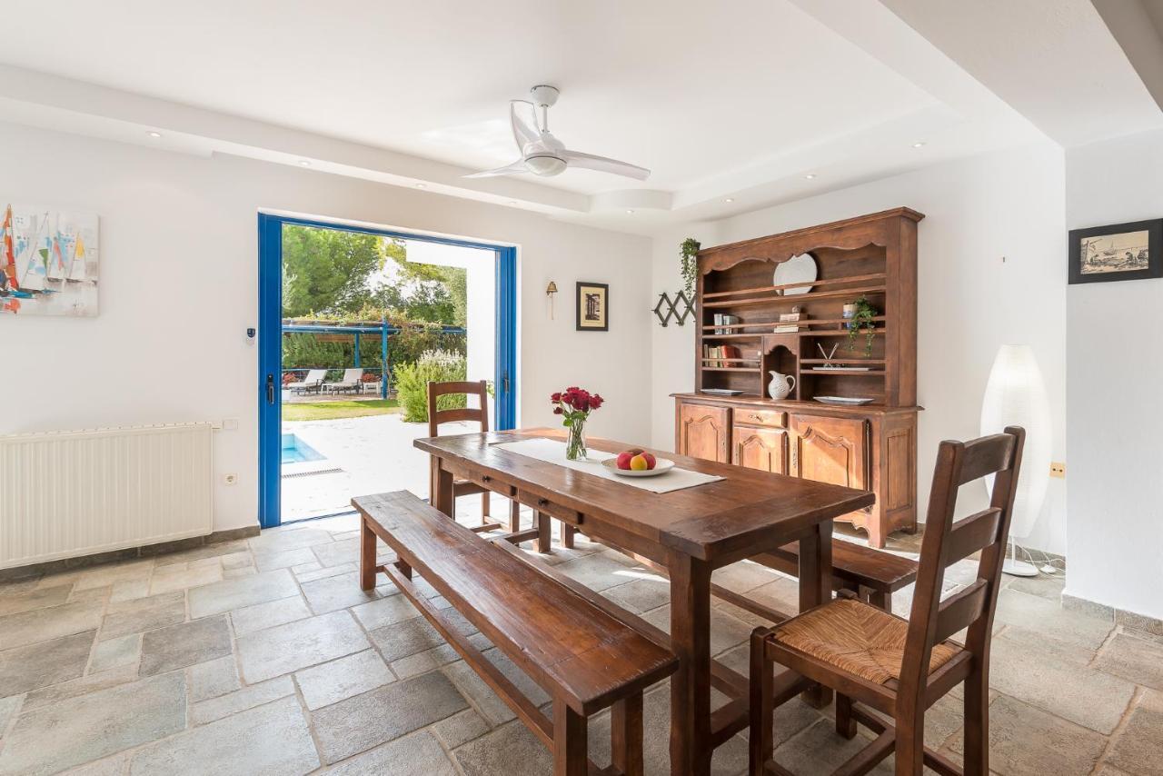 Summer Villa Pasiphae Private Pool - Bbq -Beach 2Min スーニオ エクステリア 写真
