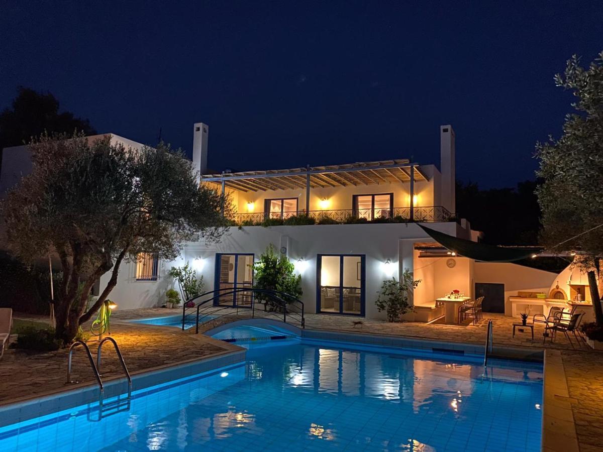 Summer Villa Pasiphae Private Pool - Bbq -Beach 2Min スーニオ エクステリア 写真